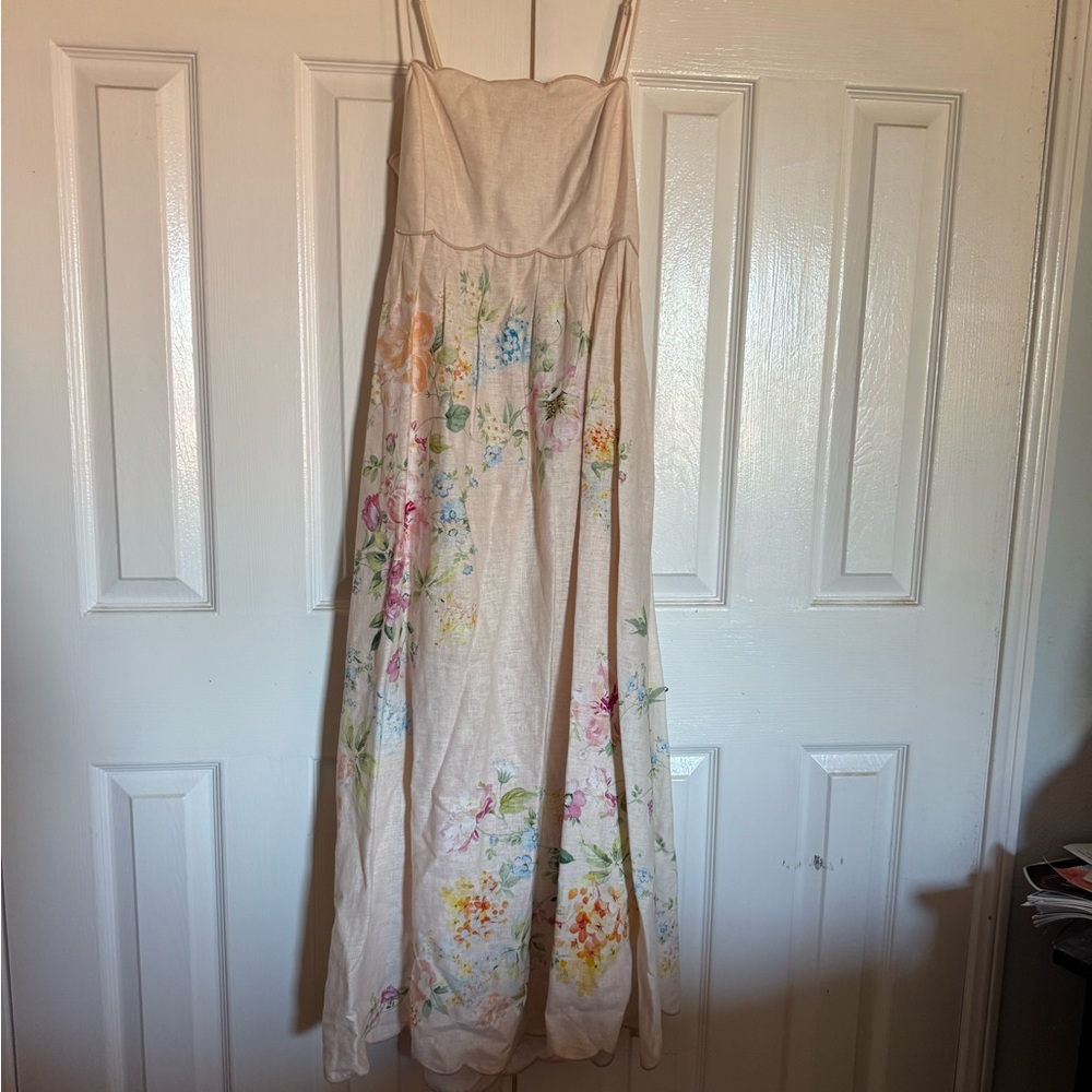 Christian Lacroix Cream Floral Midi Dress - Picture 6 of 12
